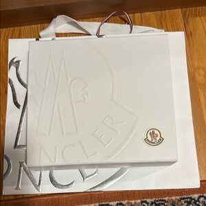 Moncler White Gift Box and Bag
